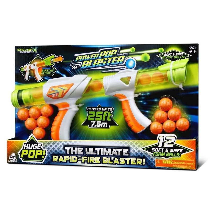 Ballist-X Power Pop Blaster with 12 Foam Balls