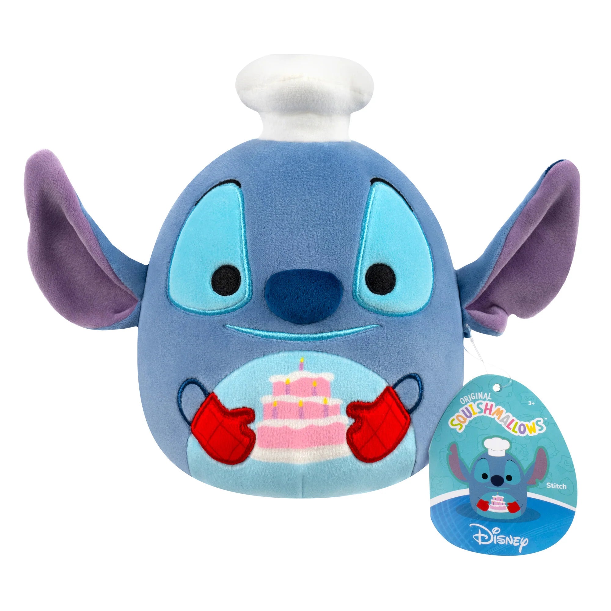 Squishmallows 20cm - Disney Stitch Chef Holding Cake