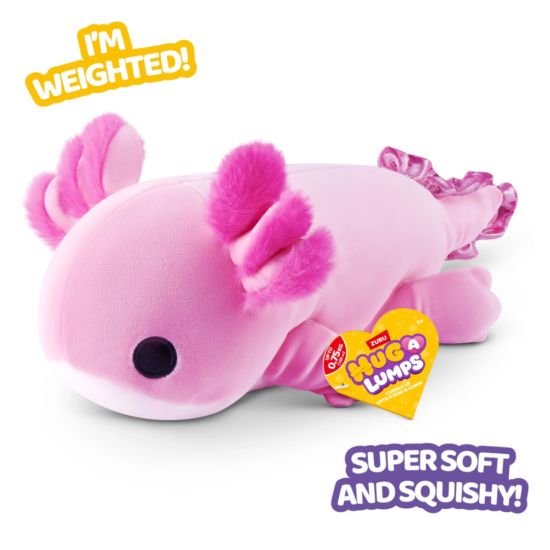 Love Axolotl Weighted HugaLump Animal Plush 650g