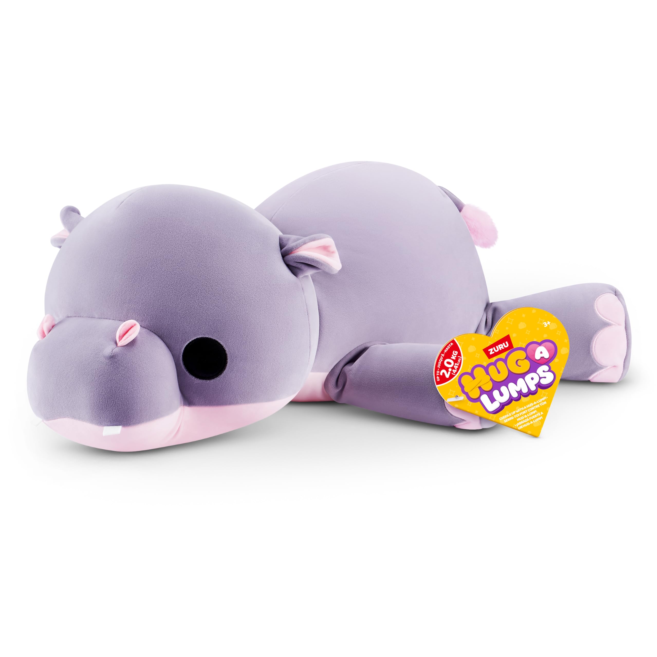 Harely the Hippo Weighted HugaLump Animal Plush 1.5kg Medium
