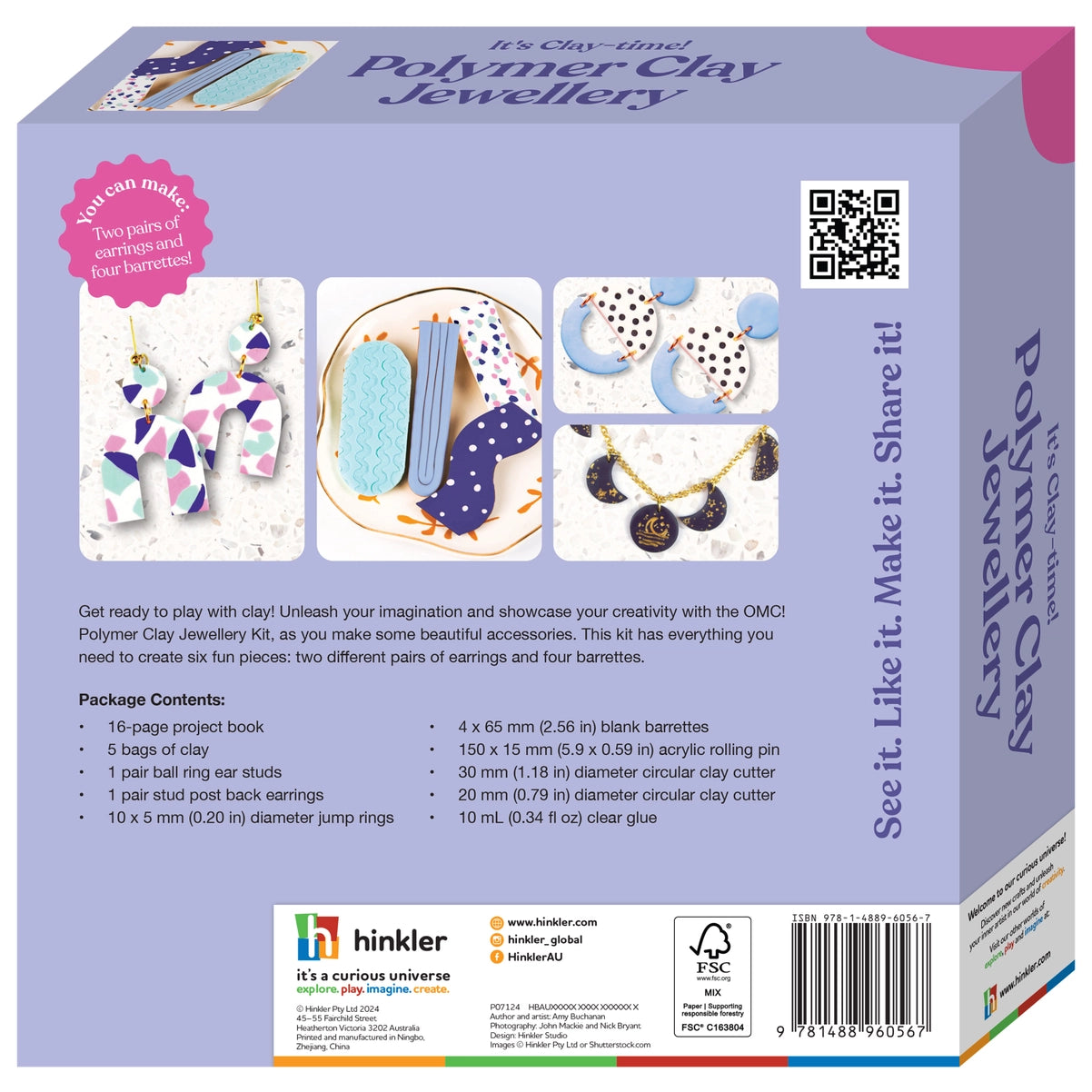 Polymer Clay Jewellery Kit – Create 4 Projects