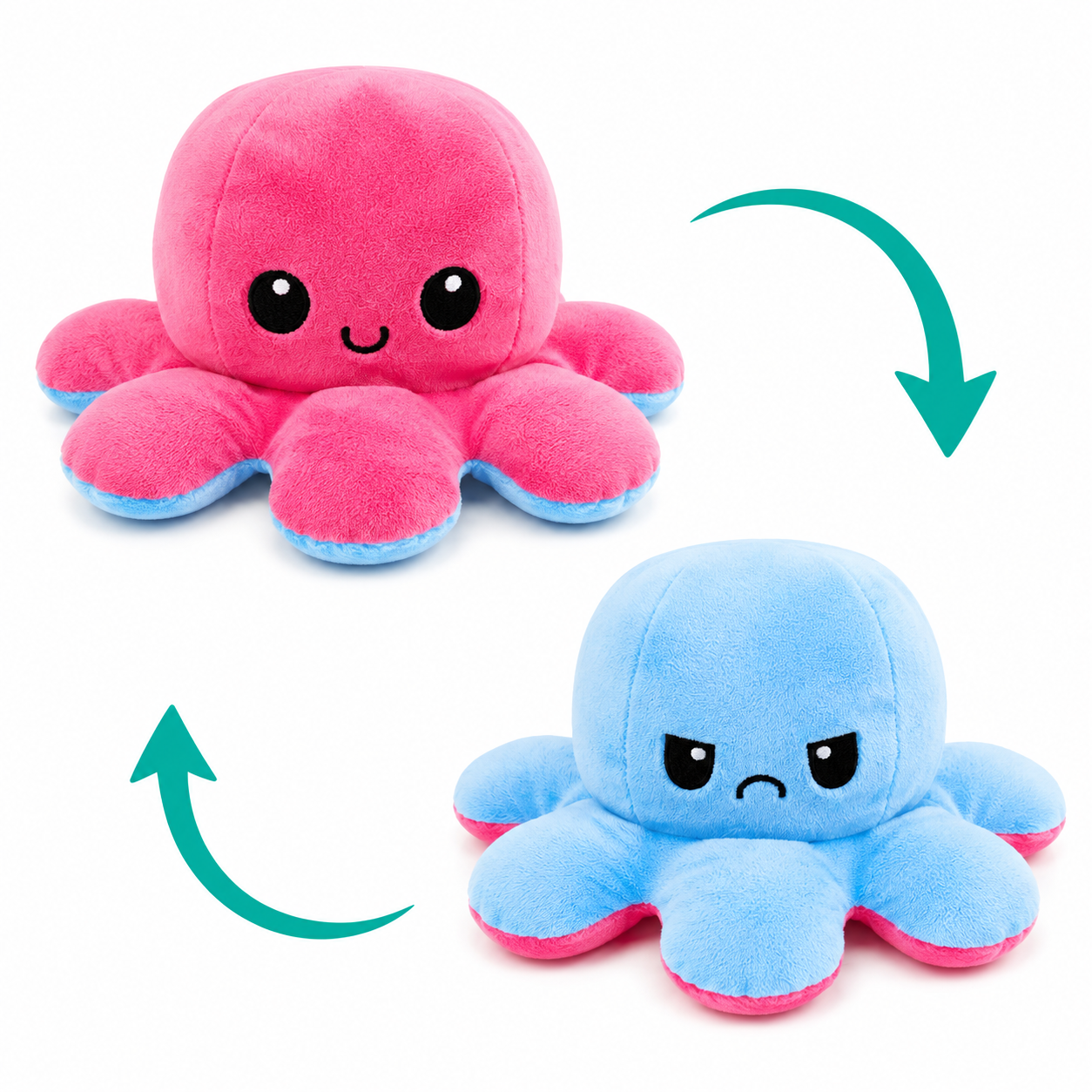 Reversible Mood Octopus Plush