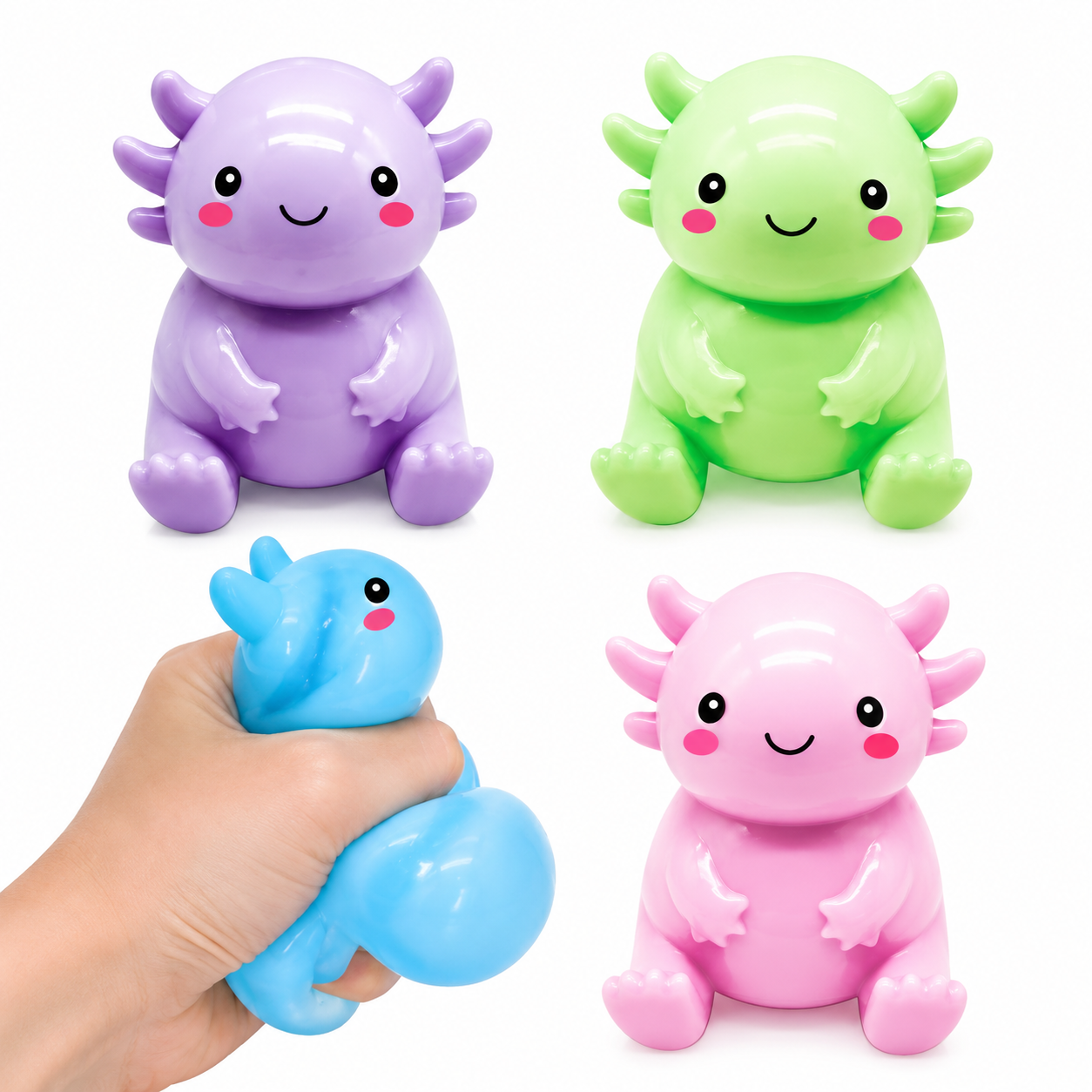 Bubblegum Axolotl Squishy Sensory Toy