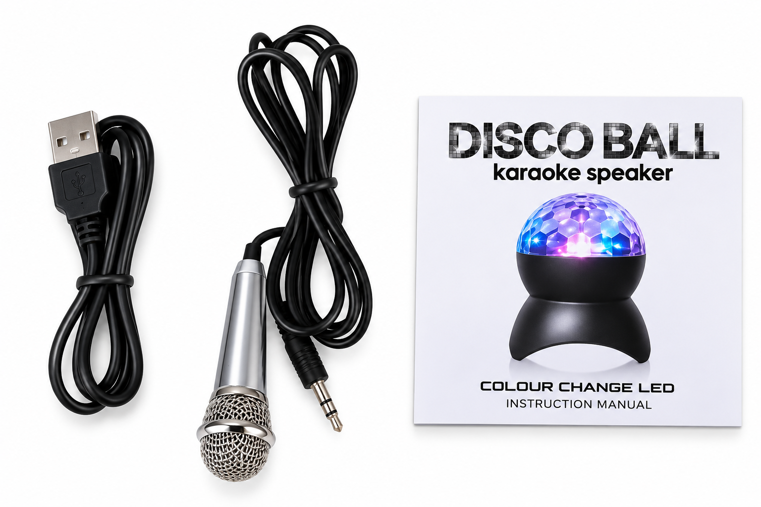 Disco Ball Karaoke Speaker Set