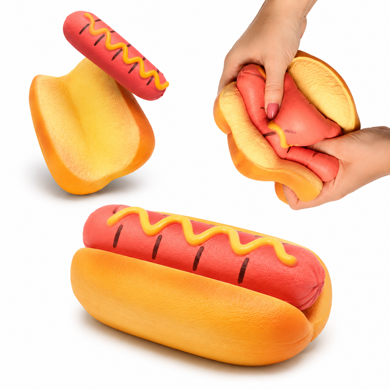 Sunny Days Squeeezy Hot Dog Giant Squishy
