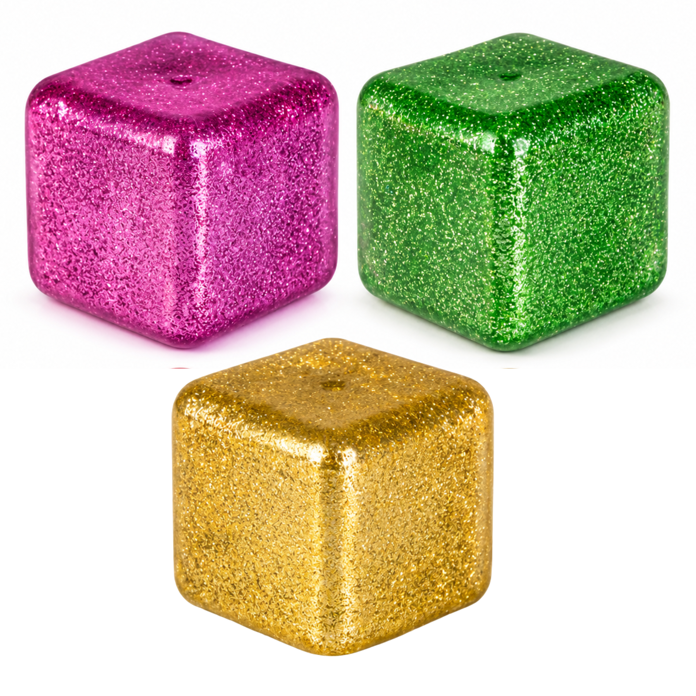 Jelly Cube Squishy - Glitter 3 Pack