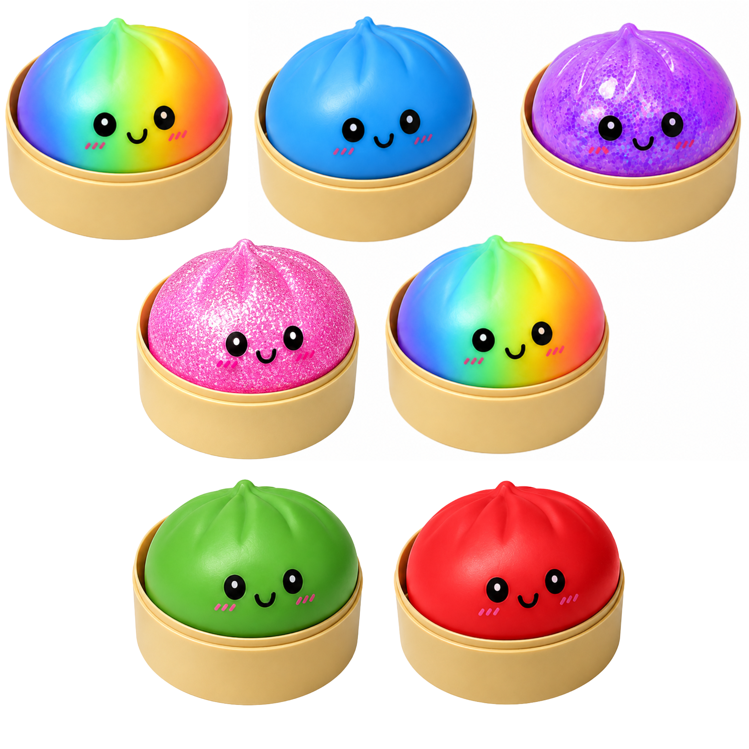 Mystery Viral Dumpling Squishy 7 Pack