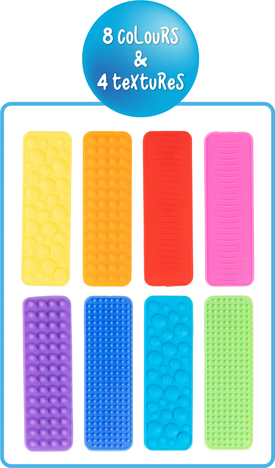 Suction Textured Fidget Strips Set
