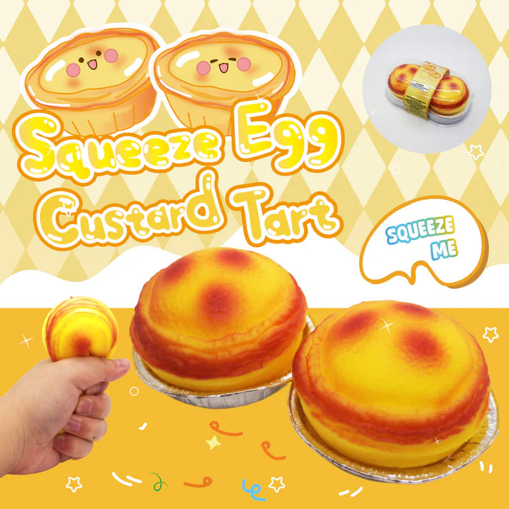Squeeze Egg Custard Tart Squishy – Pack of 2