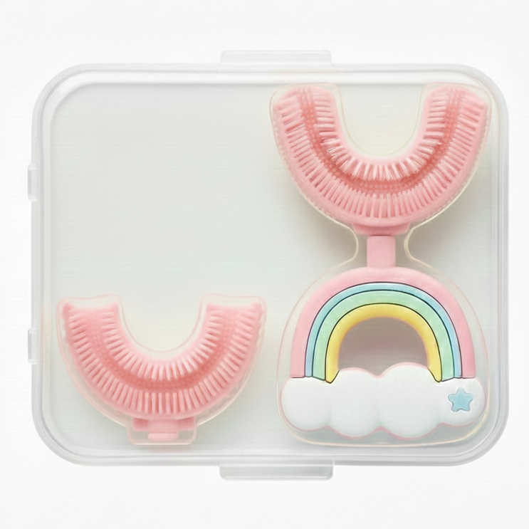 Pink Rainbow U-Shaped Sensory Toothbrush