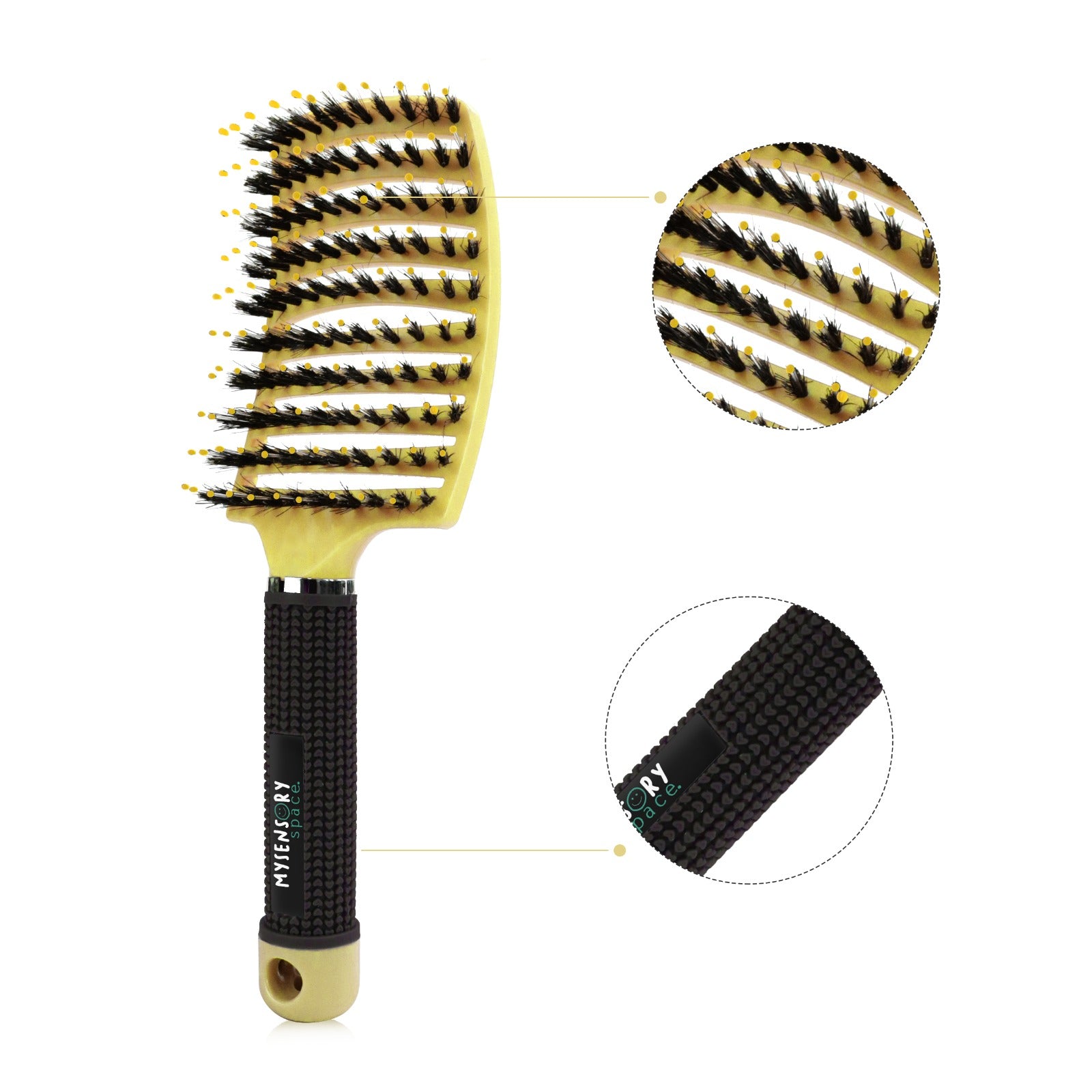 Detangling Hairbrush Gold: Ships End Feb