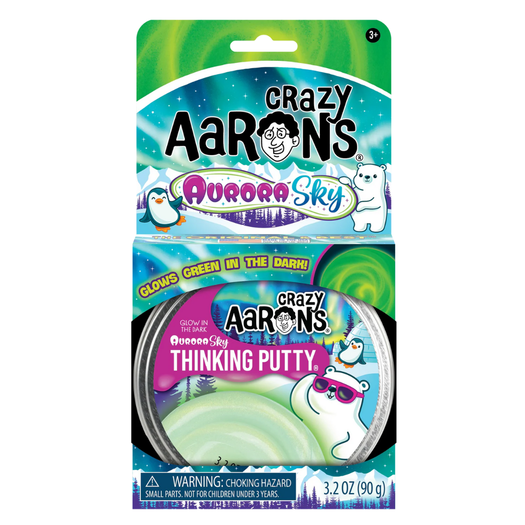 Crazy Aarons Thinking Putty Glow Aurora Sky