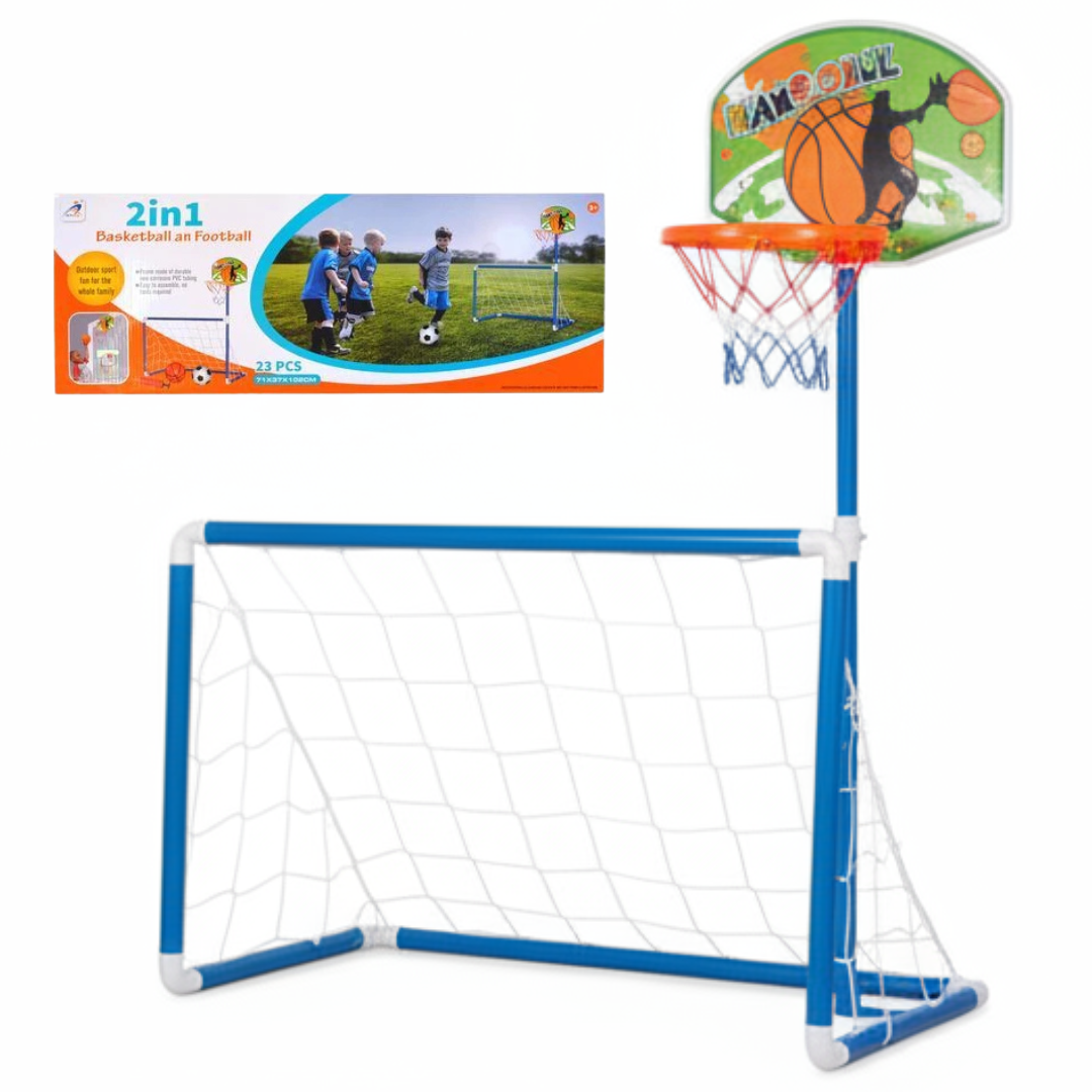 2-In-1 Basketball & Soccer Goal